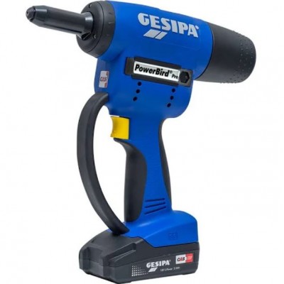 Заклепувальник акумуляторний Gesipa POWERBIRD PRO CAS Gold Edition (Ø 4.8-6.4 + 8.0) (пластиковий кейс) купити в Україні
